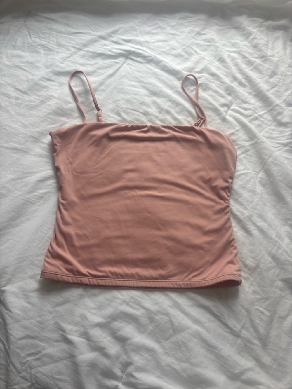 Qinsen Slim-Strap Pink Cami Top